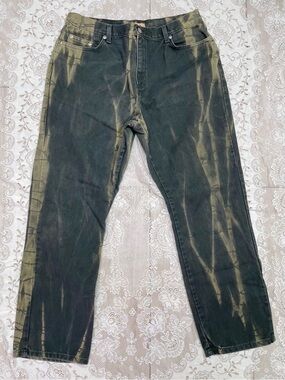 🌱5/$25🌱 Zena | Vintage 90s Green Bleached Dyed Jeans